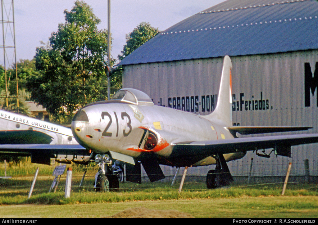 Aircraft Photo of 213 | Lockheed F-80C Shooting Star | Uruguay - Air Force | AirHistory.net #70000