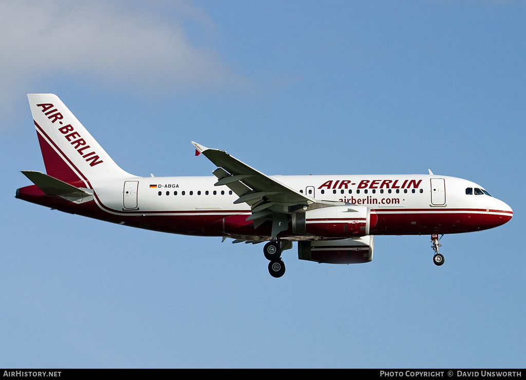 Aircraft Photo of D-ABGA | Airbus A319-132 | Air Berlin | AirHistory.net #70078