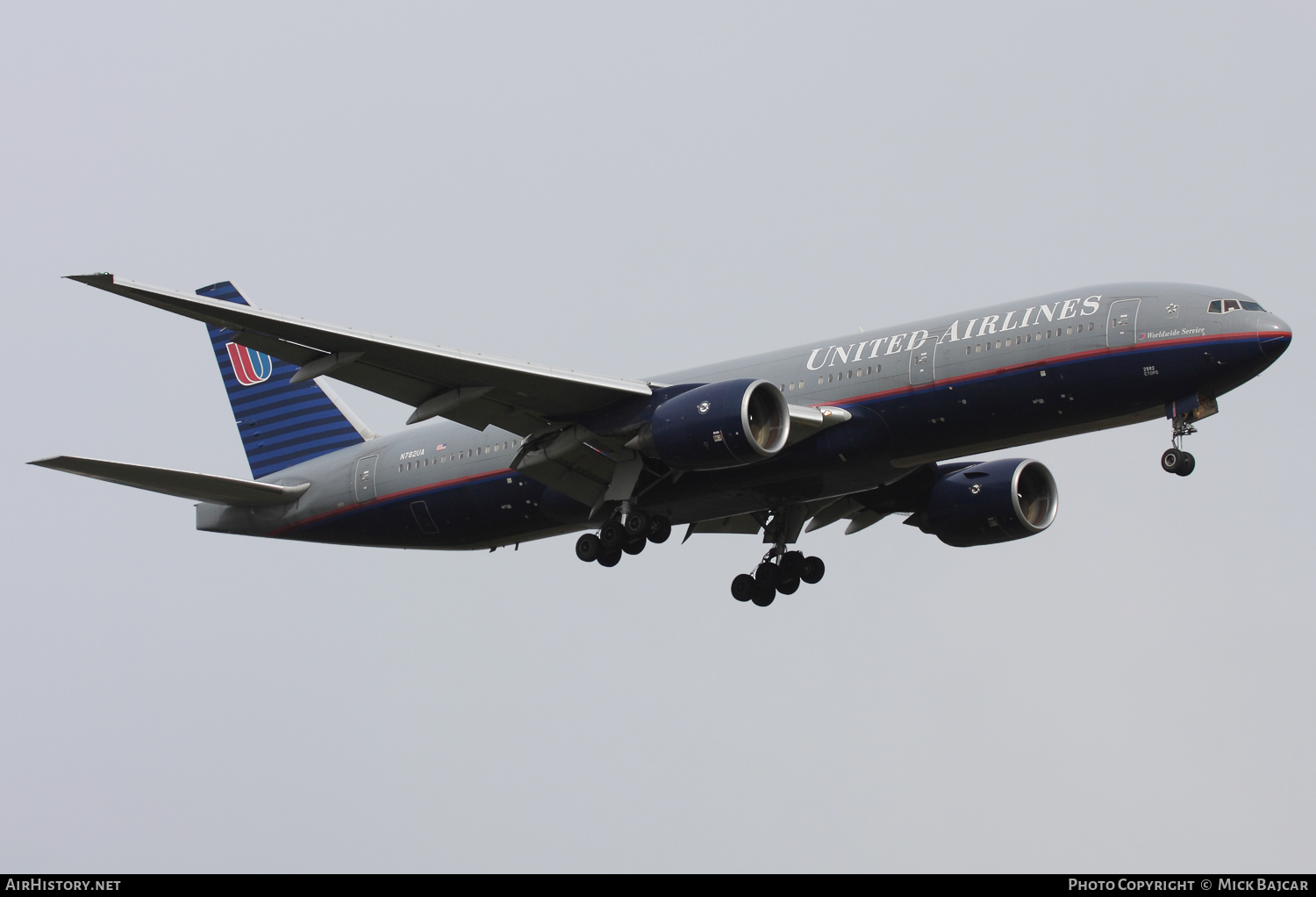 Aircraft Photo of N782UA | Boeing 777-222/ER | United Airlines | AirHistory.net #70083