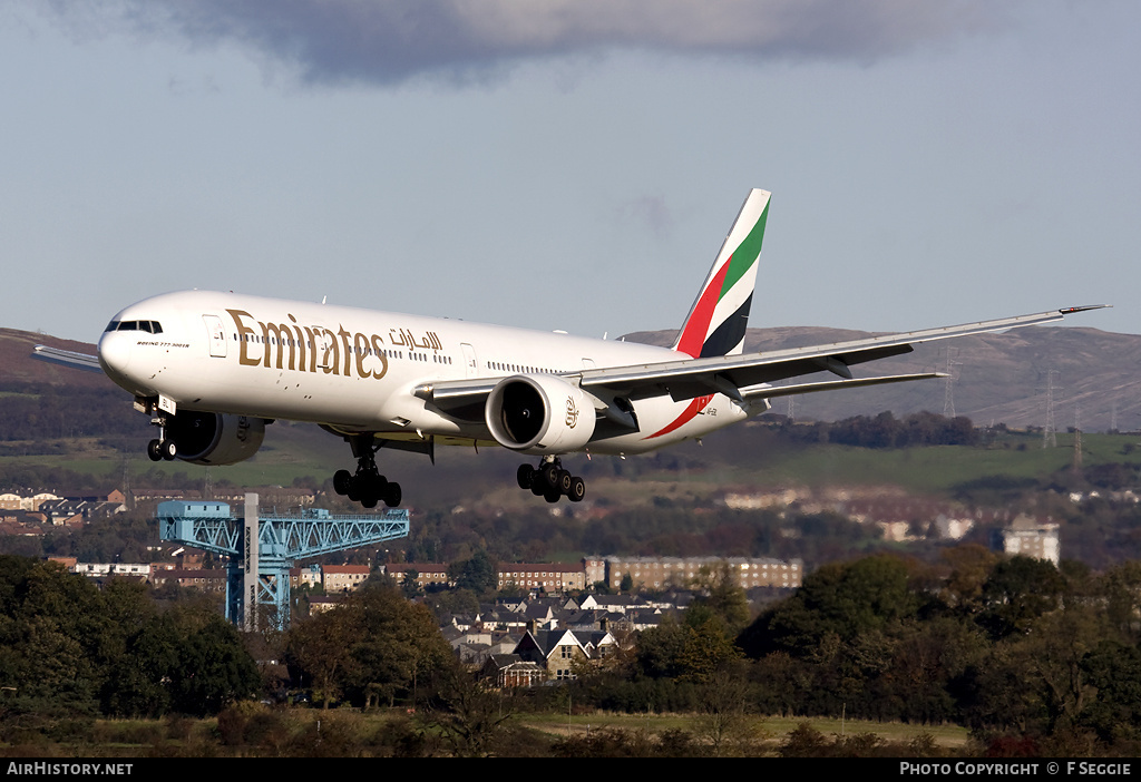 Aircraft Photo of A6-EBL | Boeing 777-31H/ER | Emirates | AirHistory.net #70113