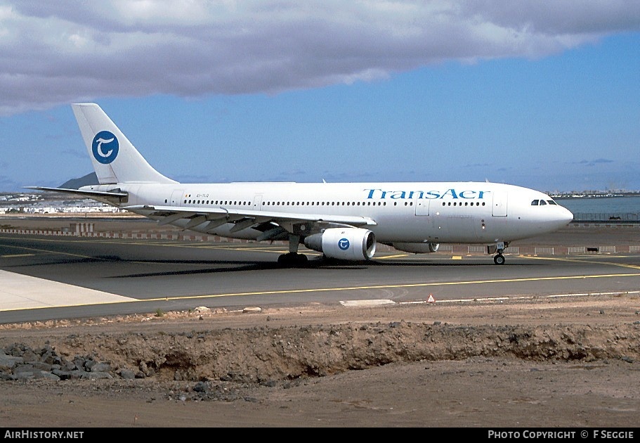 Aircraft Photo of EI-TLQ | Airbus A300B4-203 | TransAer International Airlines | AirHistory.net #70130