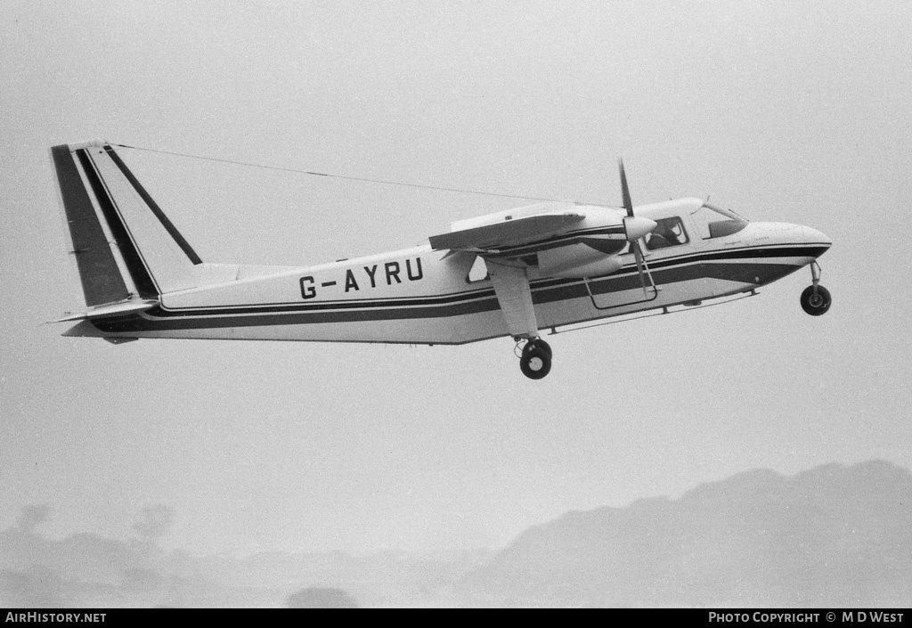 Aircraft Photo of G-AYRU | Britten-Norman BN-2A-6 Islander | Britten-Norman | AirHistory.net #70180