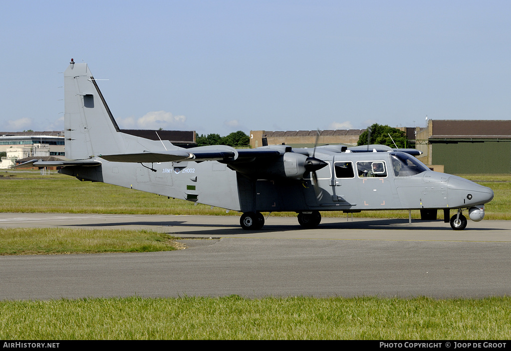 Aircraft Photo of ZH002 | Britten-Norman BN-2T-4S Defender AL2 | UK - Army | AirHistory.net #70188