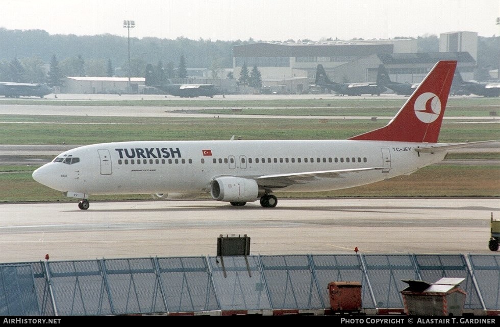Aircraft Photo of TC-JEY | Boeing 737-4Y0 | Turkish Airlines | AirHistory.net #70243
