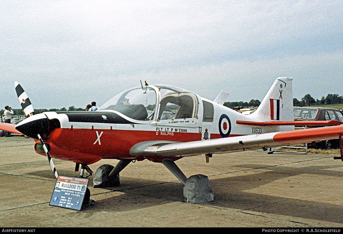 Aircraft Photo of XX633 | Scottish Aviation Bulldog T1 | UK - Air Force | AirHistory.net #70274