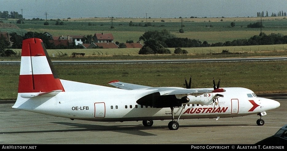Aircraft Photo of OE-LFB | Fokker 50 | Austrian Airlines | AirHistory.net #70304