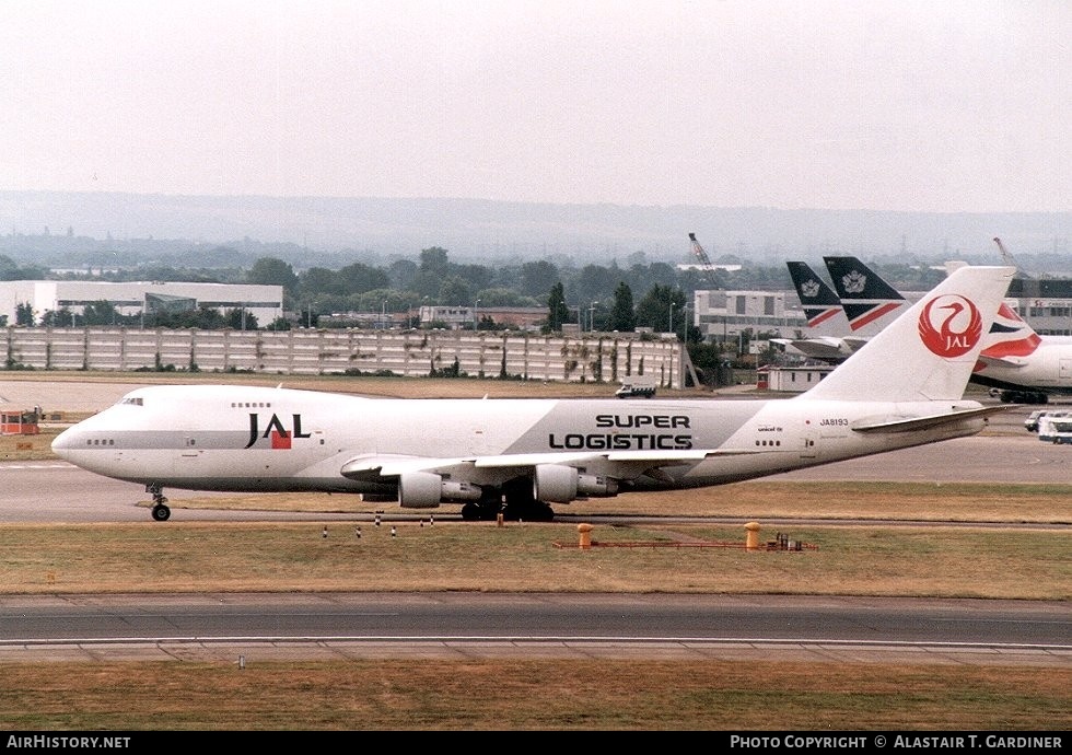 Aircraft Photo of JA8193 | Boeing 747-212B(SF) | Japan Airlines - JAL Super Logistics | AirHistory.net #70320