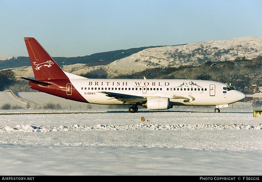 Aircraft Photo of G-OBWX | Boeing 737-3Y0 | British World Airlines | AirHistory.net #70324