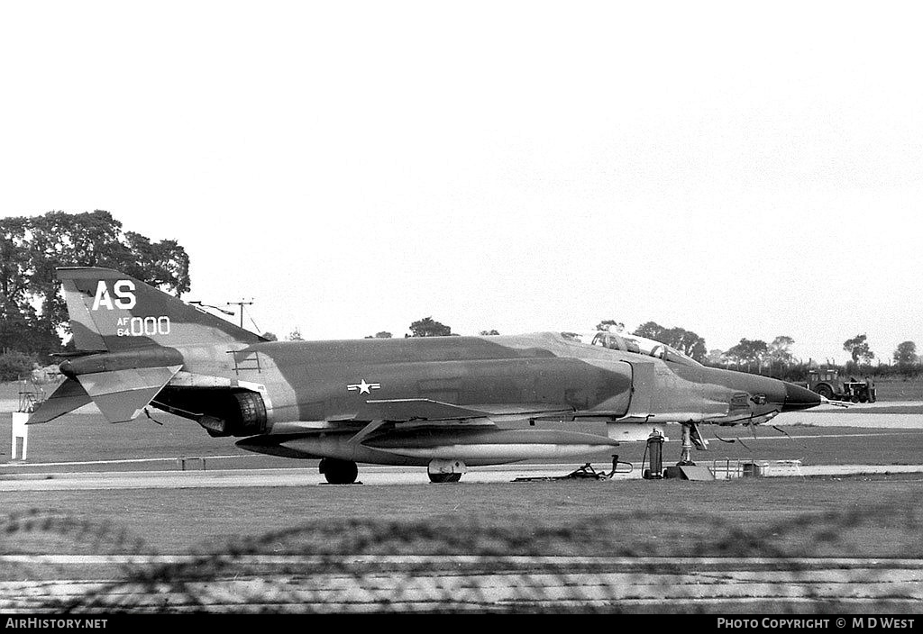 Aircraft Photo of 64-1000 / AF64-000 | McDonnell RF-4C Phantom II | USA - Air Force | AirHistory.net #70336