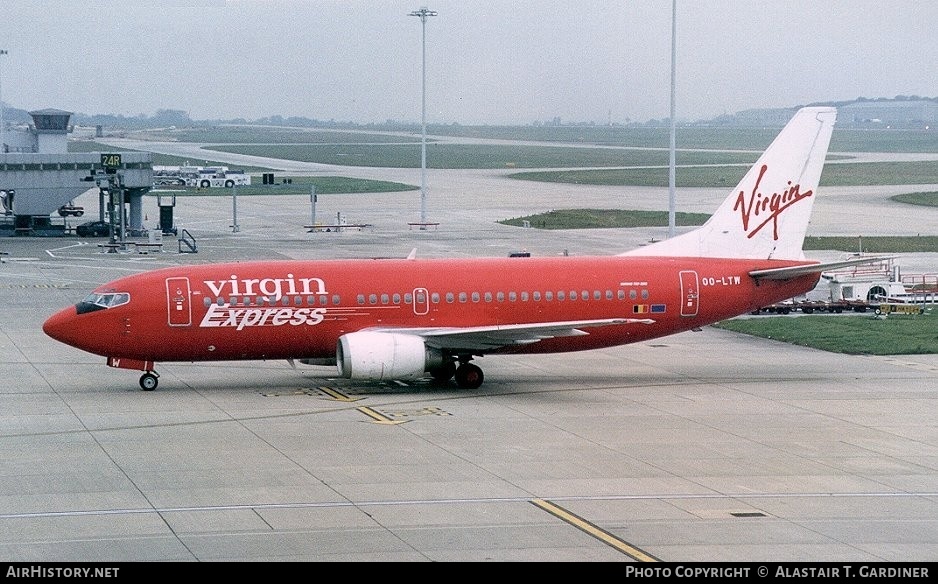 Aircraft Photo of OO-LTW | Boeing 737-33A | Virgin Express | AirHistory.net #70379