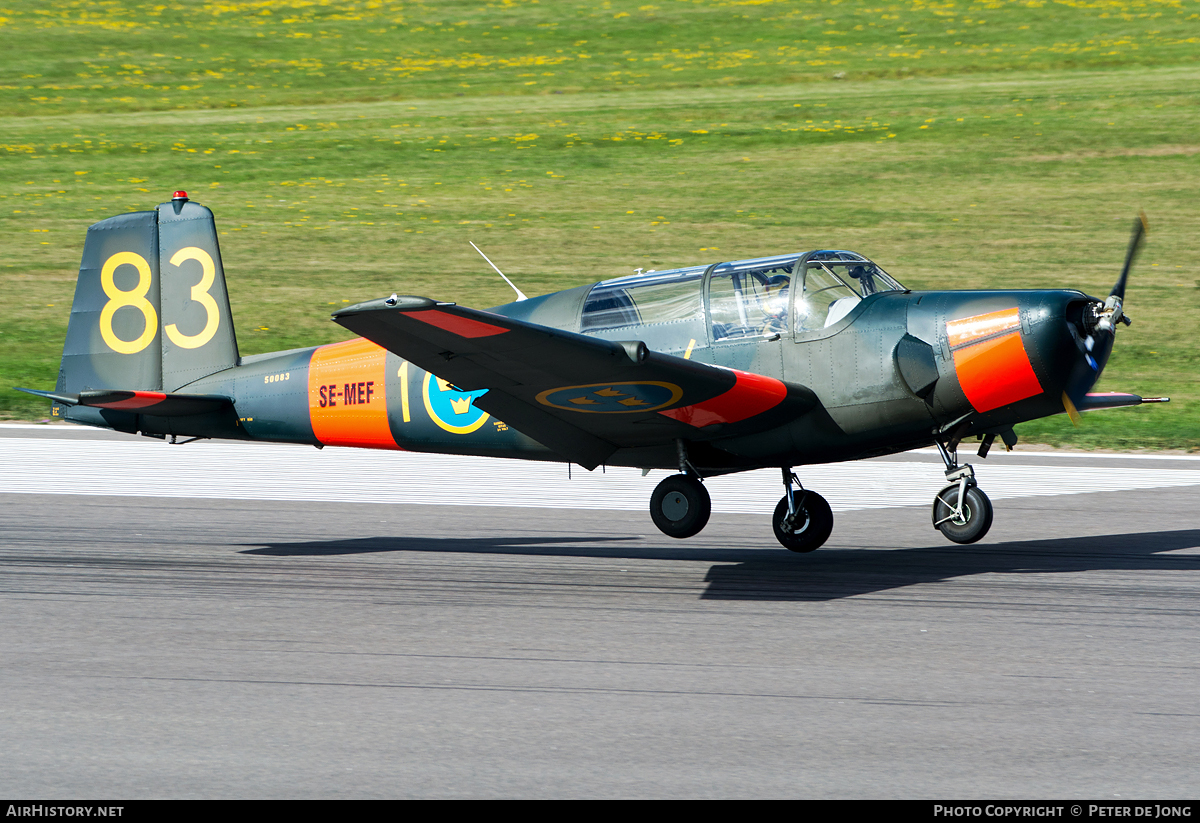 Aircraft Photo of SE-MEF / 50083 | Saab Sk50C Safir (91C) | Sweden - Air Force | AirHistory.net #70396