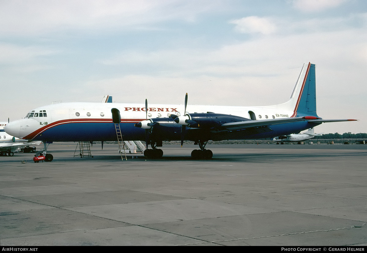 Aircraft Photo of EX-75442 | Ilyushin Il-18D | Phoenix Aviation | AirHistory.net #70410