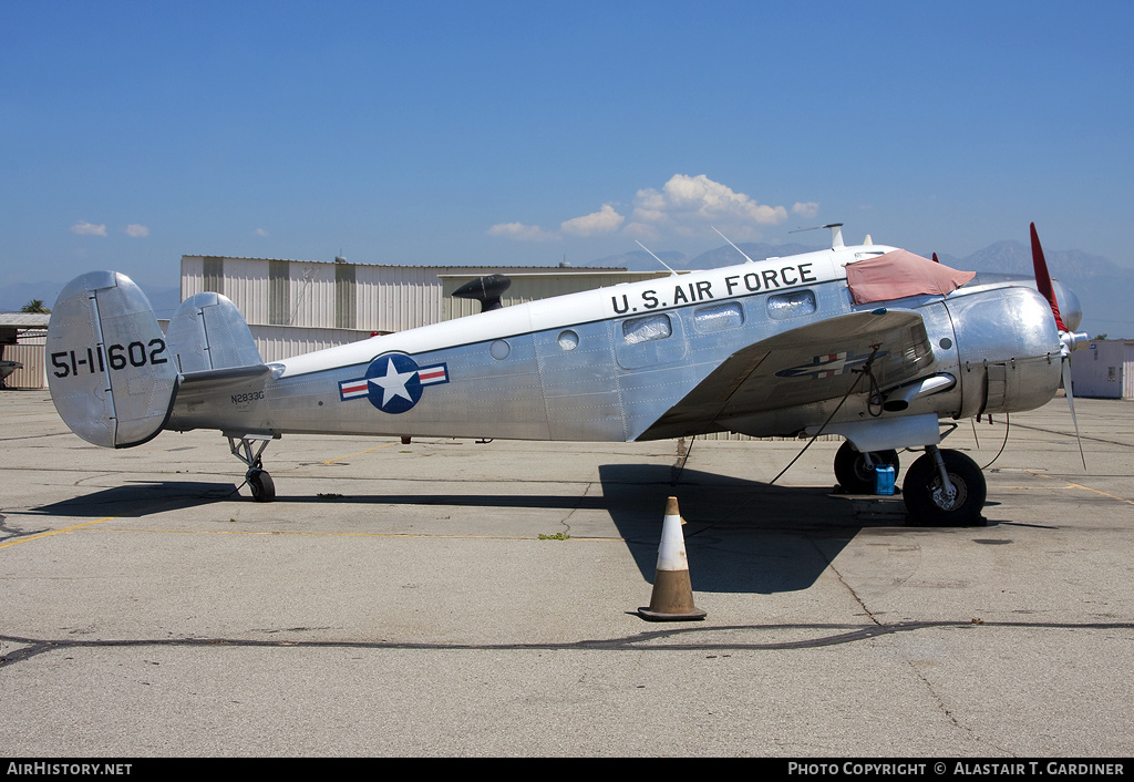 Aircraft Photo of N2833G / 51-11602 | Beech C-45H Expeditor | USA - Air Force | AirHistory.net #70431