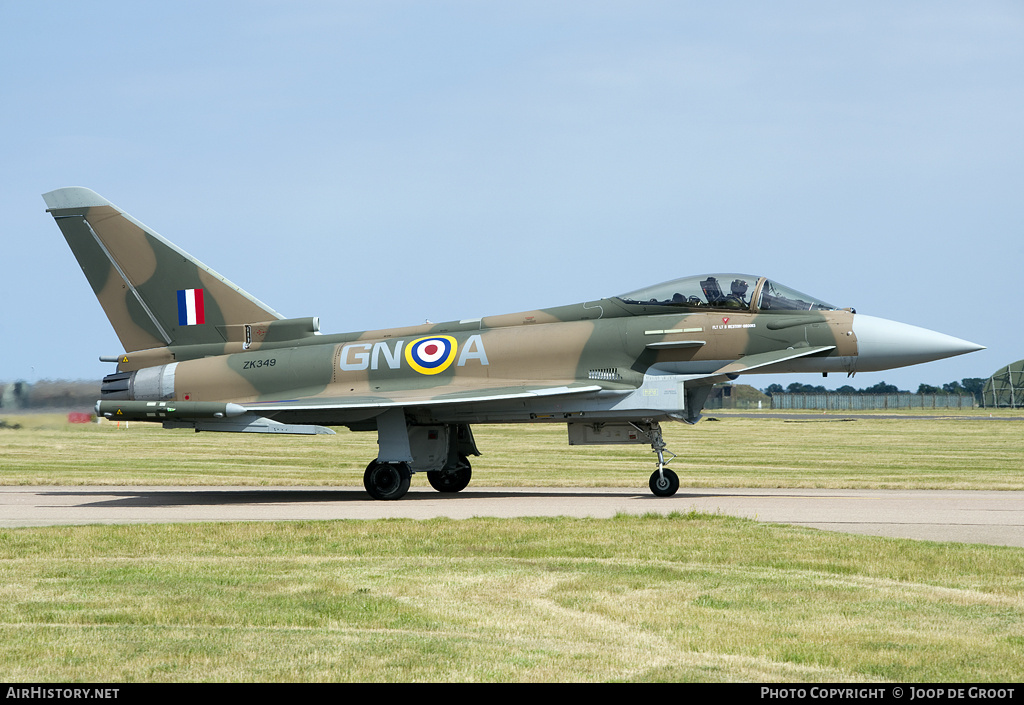 Aircraft Photo of ZK349 | Eurofighter EF-2000 Typhoon FGR4 | UK - Air Force | AirHistory.net #70440