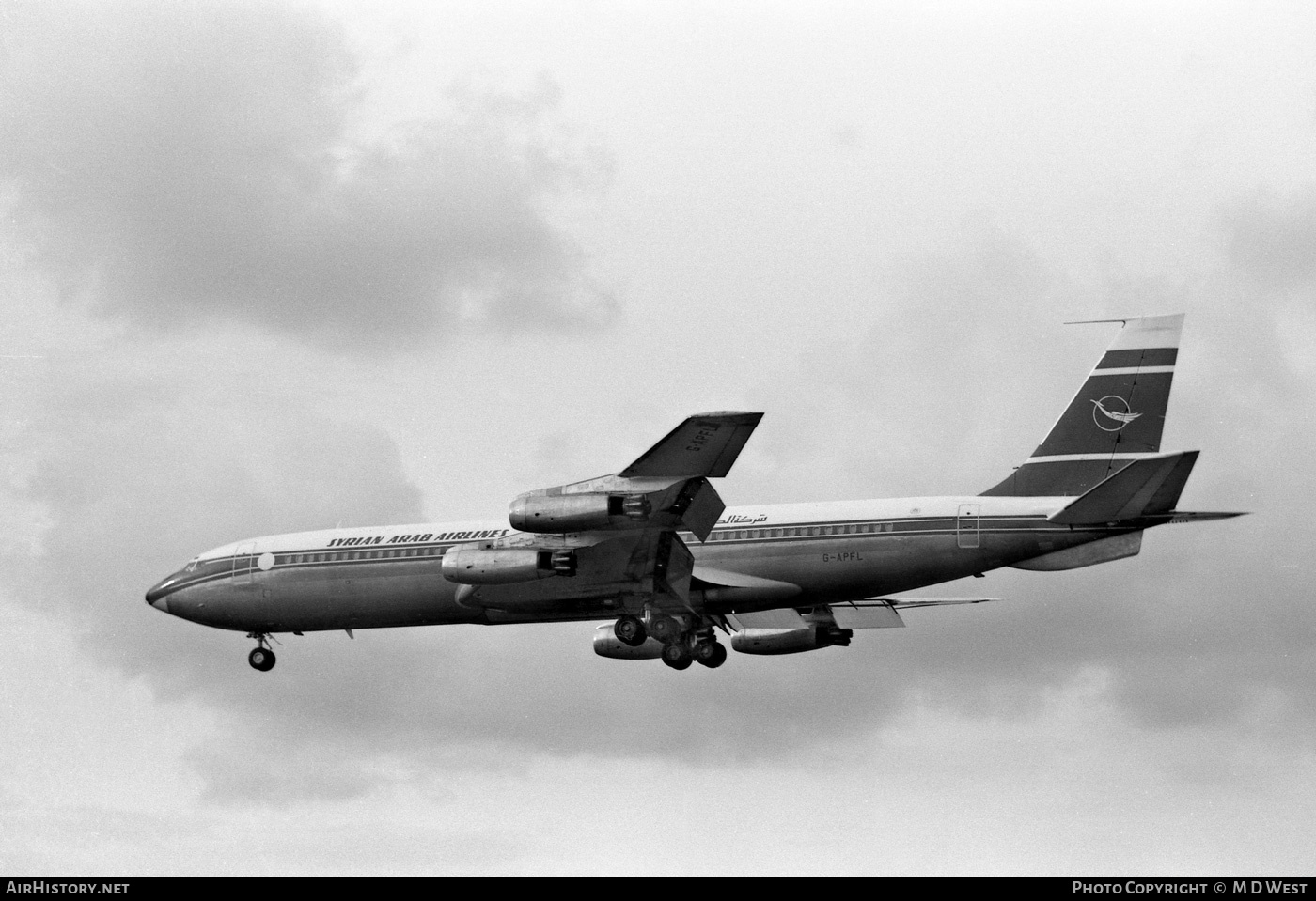 Aircraft Photo of G-APFL | Boeing 707-436 | Syrian Arab Airlines | AirHistory.net #70476