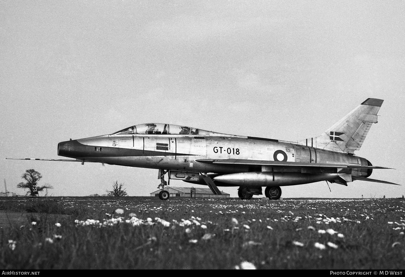 Aircraft Photo of GT-018 | North American F-100F Super Sabre | Denmark - Air Force | AirHistory.net #70590