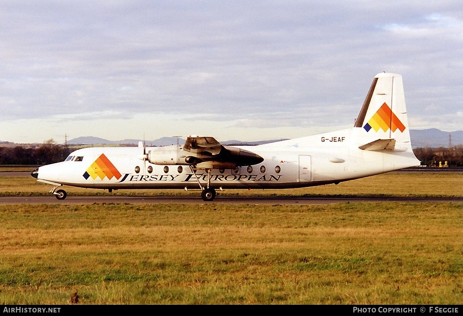 Aircraft Photo of G-JEAF | Fokker F27-500 Friendship | Jersey European Airways | AirHistory.net #70596