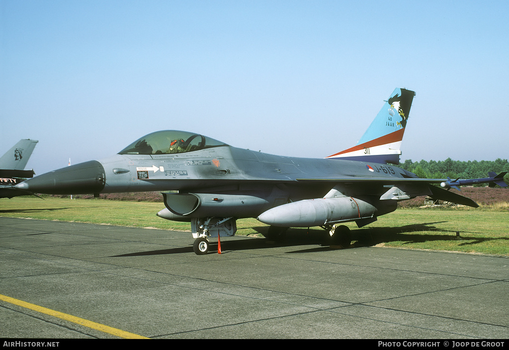 Aircraft Photo of J-619 | General Dynamics F-16A Fighting Falcon | Netherlands - Air Force | AirHistory.net #70756
