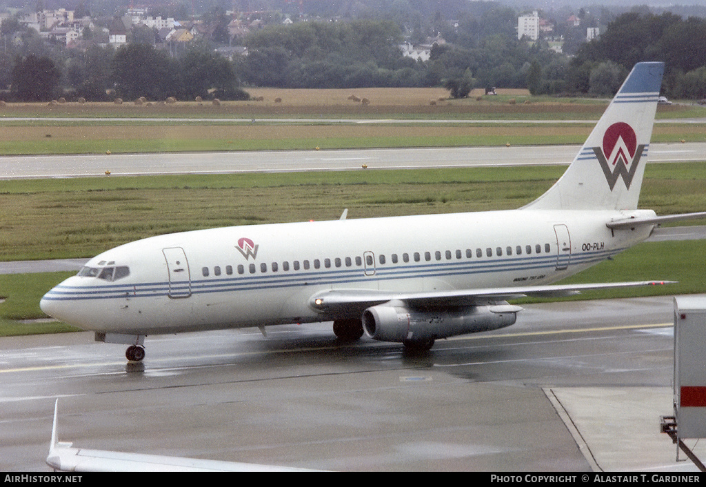 Aircraft Photo of OO-PLH | Boeing 737-247 | America West Airlines | AirHistory.net #70844