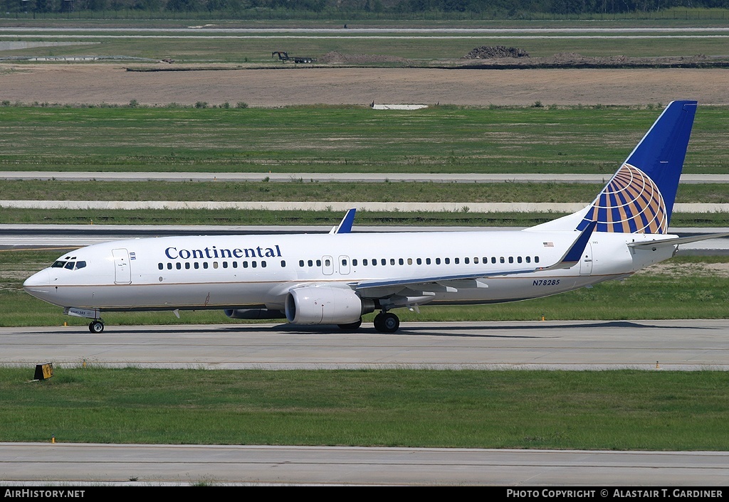 Aircraft Photo of N78285 | Boeing 737-824 | Continental Airlines | AirHistory.net #70872
