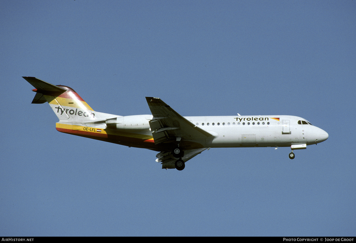 Aircraft Photo of OE-LFL | Fokker 70 (F28-0070) | Tyrolean Airways | AirHistory.net #70908