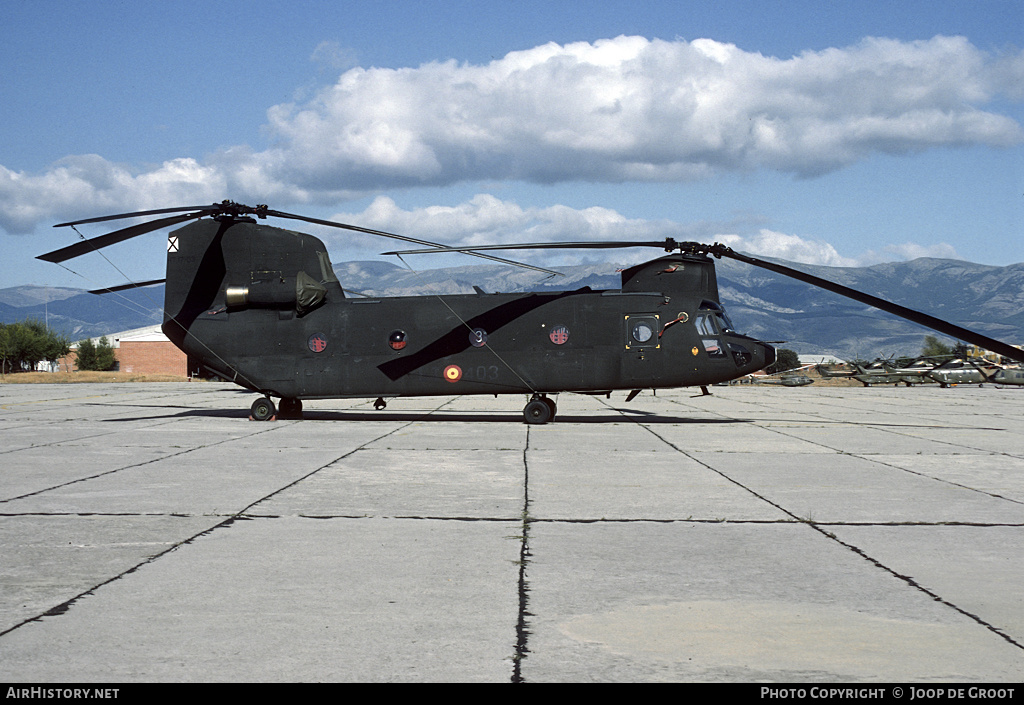 Aircraft Photo of HT17-03 | Boeing CH-47D Chinook (414) | Spain - Army | AirHistory.net #70937
