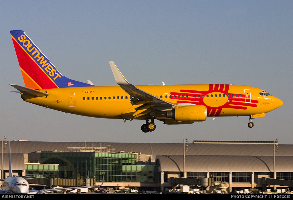 Aircraft Photo of N781WN | Boeing 737-7H4 | Southwest Airlines | AirHistory.net #70965