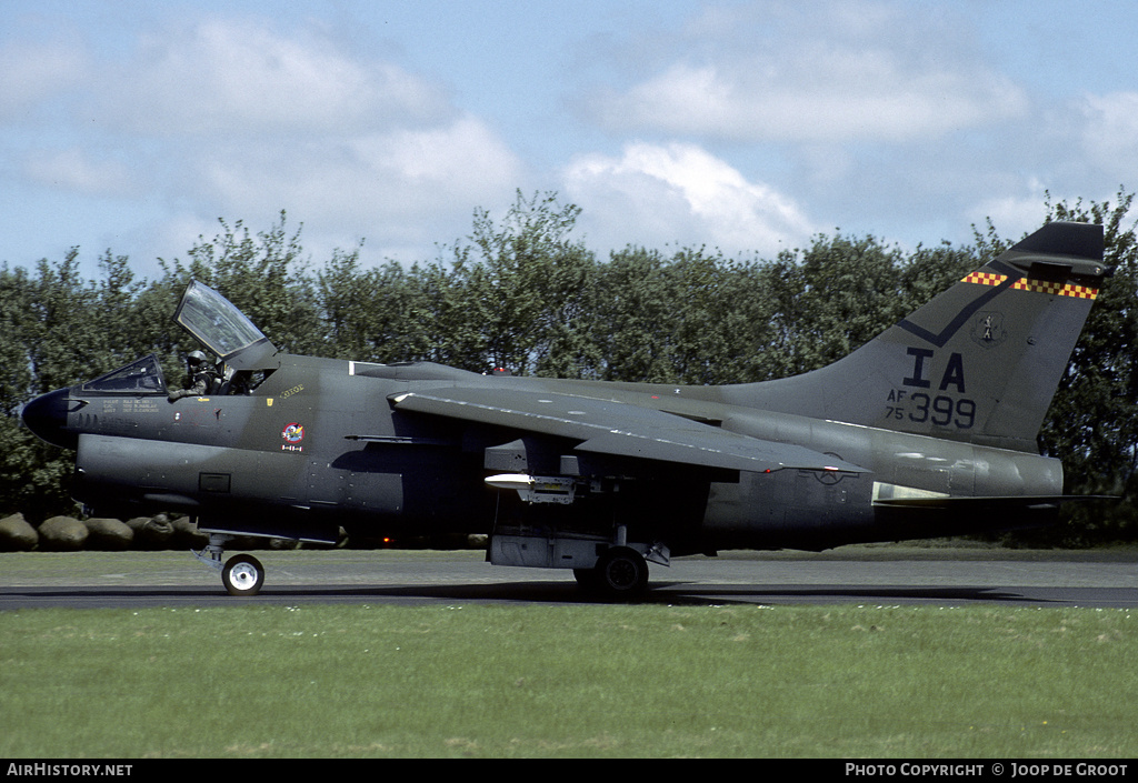 Aircraft Photo of 75-0399 / AF75-399 | Vought A-7D Corsair II | USA - Air Force | AirHistory.net #70967