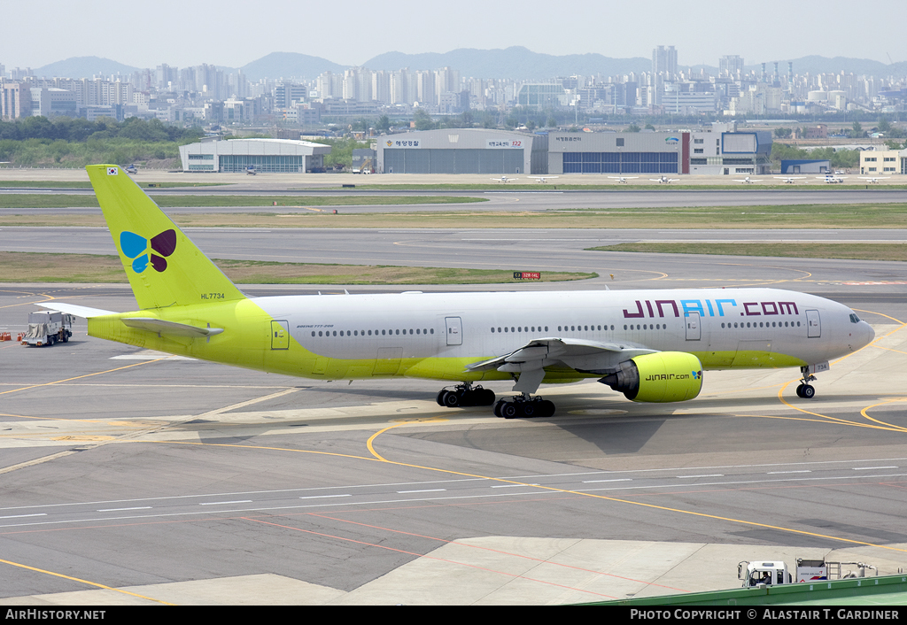 Aircraft Photo of HL7734 | Boeing 777-2B5/ER | Jin Air | AirHistory.net #70984