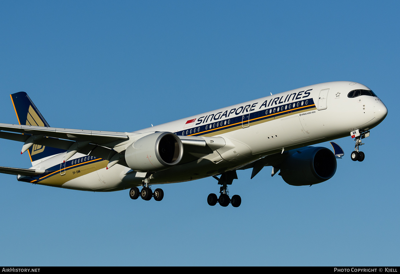 Aircraft Photo of 9V-SMM | Airbus A350-941 | Singapore Airlines | AirHistory.net #71002