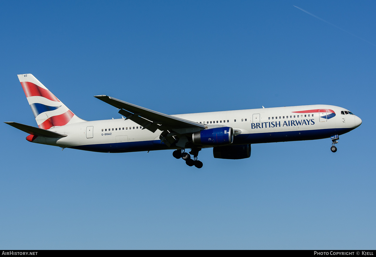 Aircraft Photo of G-BNWZ | Boeing 767-336/ER | British Airways | AirHistory.net #71016