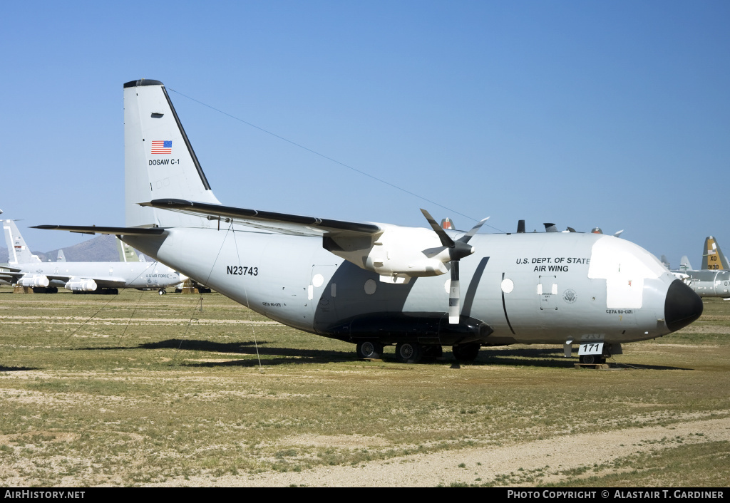 Aircraft Photo of N23743 / 90-0171 | Alenia C-27A Spartan | DoS Air Wing - Department of State | AirHistory.net #71028