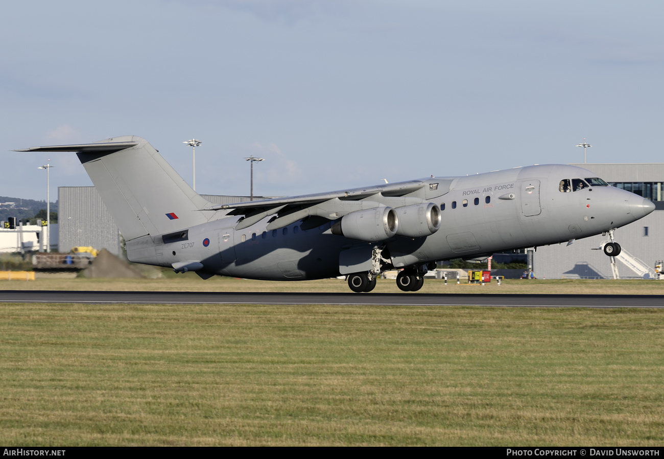 Aircraft Photo of ZE707 | British Aerospace BAe-146-200QT Quiet Trader | UK - Air Force | AirHistory.net #71067