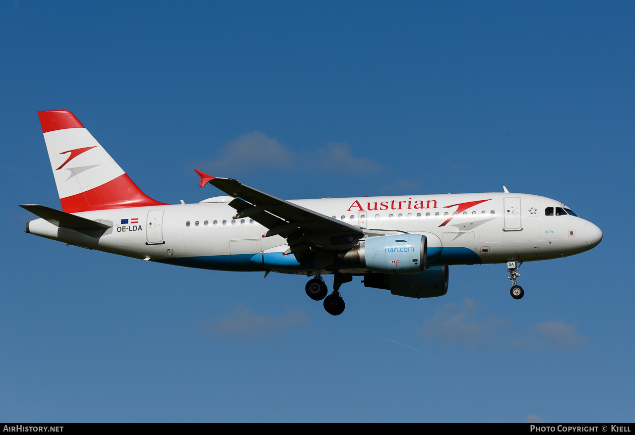 Aircraft Photo of OE-LDA | Airbus A319-112 | Austrian Airlines | AirHistory.net #71106