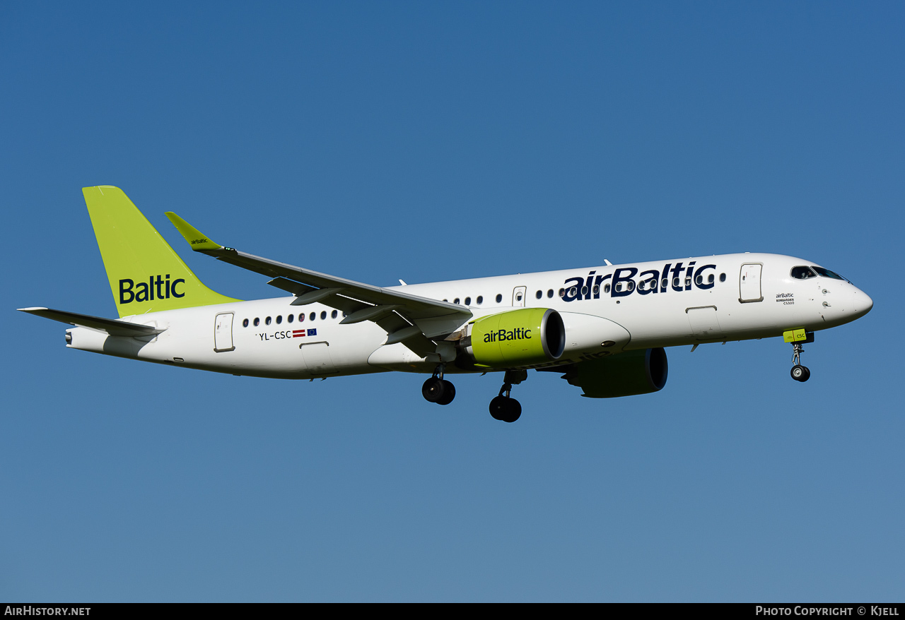 Aircraft Photo of YL-CSC | Bombardier CSeries CS300 (BD-500-1A11) | AirBaltic | AirHistory.net #71109