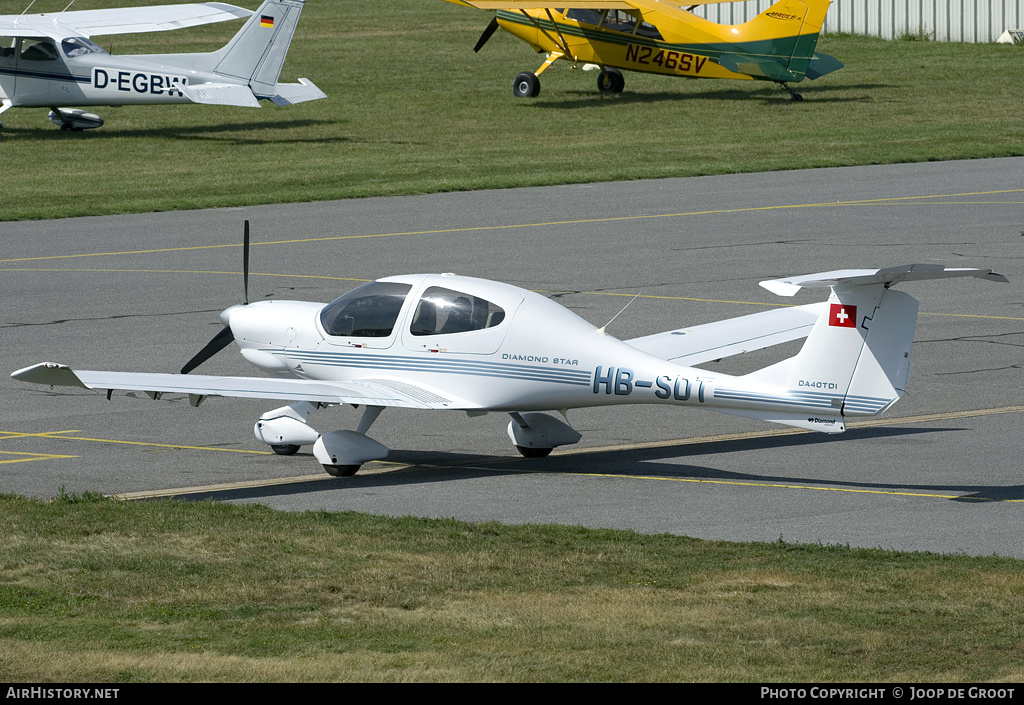 Aircraft Photo of HB-SDT | Diamond DA40D Diamond Star TDI | AirHistory.net #71111