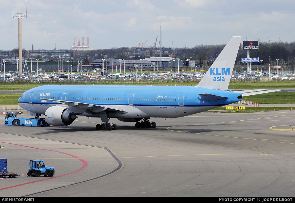 Aircraft Photo of PH-BQL | Boeing 777-206/ER | KLM Asia | AirHistory.net #71138