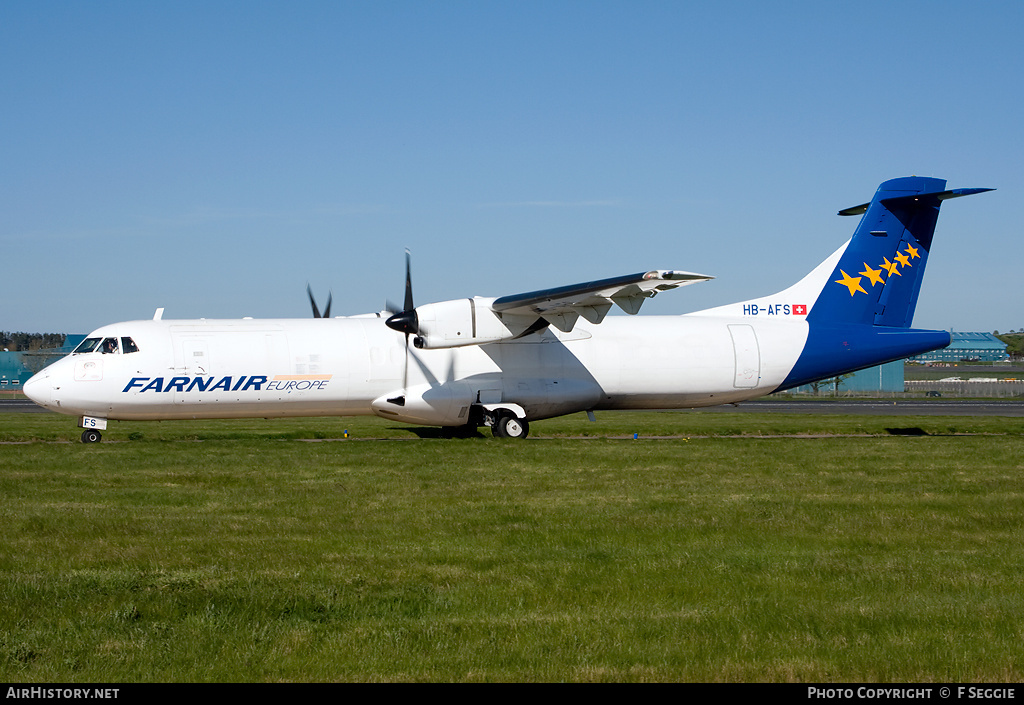 Aircraft Photo of HB-AFS | ATR ATR-72-201/F | Farnair Europe | AirHistory.net #71148
