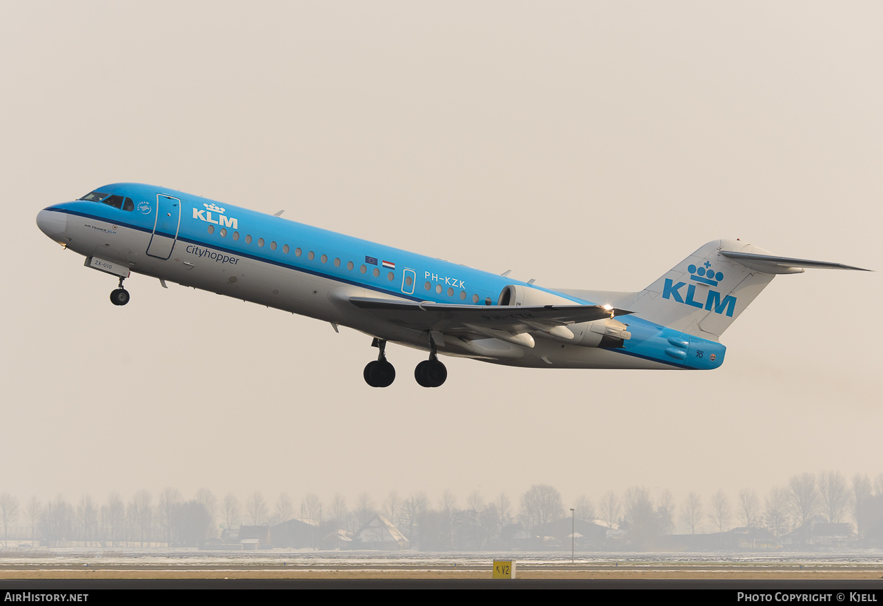 Aircraft Photo of PH-KZK | Fokker 70 (F28-0070) | KLM Cityhopper | AirHistory.net #71164