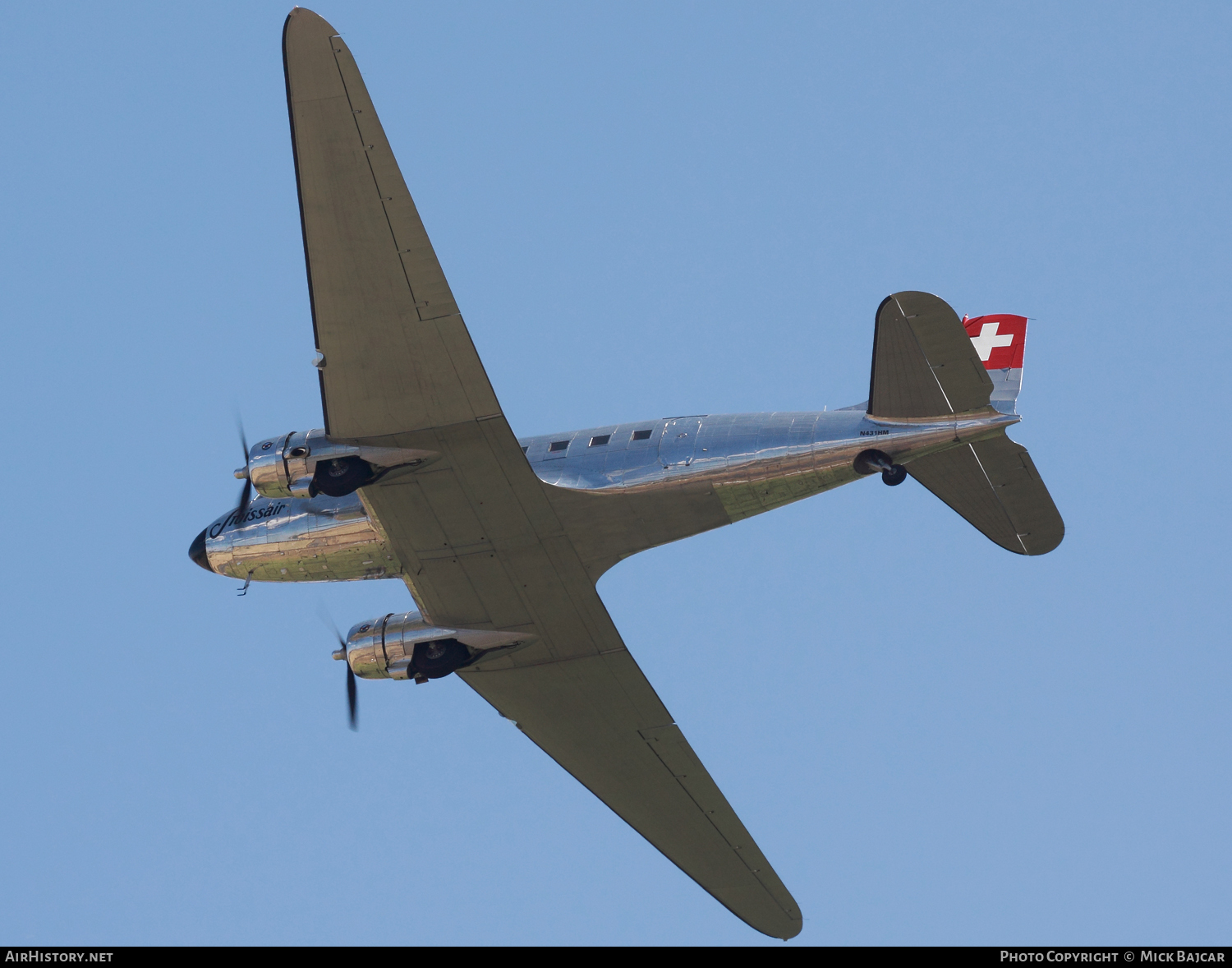 Aircraft Photo of N431HM | Douglas DC-3(C) | Swissair | AirHistory.net #71179