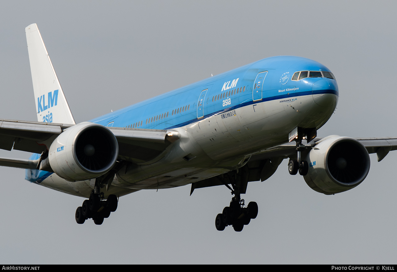 Aircraft Photo of PH-BQK | Boeing 777-206/ER | KLM Asia | AirHistory.net #71185