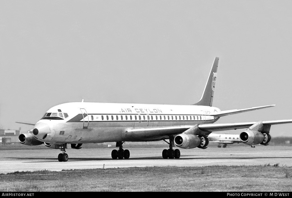 Aircraft Photo of OO-TCP | Douglas DC-8-32 | Air Ceylon | AirHistory.net #71298