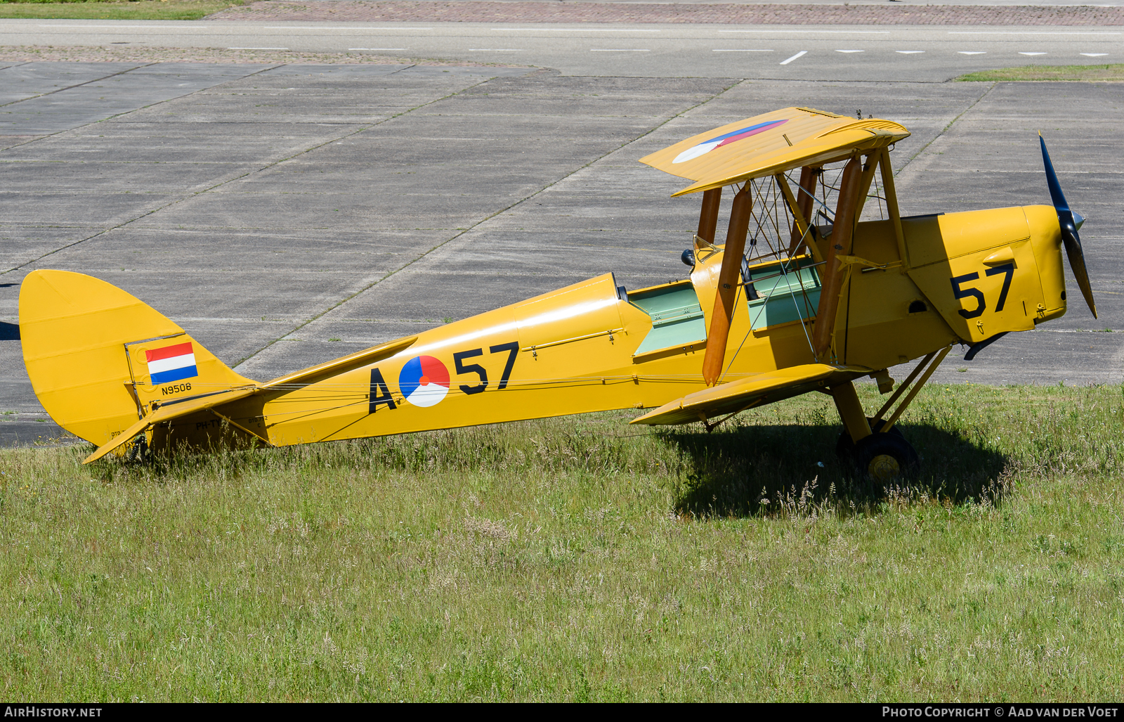 Aircraft Photo of PH-TYG / A-57 | De Havilland D.H. 82A Tiger Moth | Koninklijke Luchtmacht Historische Vlucht | Netherlands - Air Force | AirHistory.net #71302