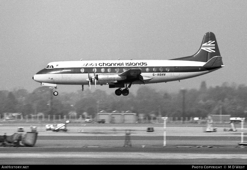 Aircraft Photo of G-AOHV | Vickers 802 Viscount | BEA Channel Islands - British European Airways | AirHistory.net #71325