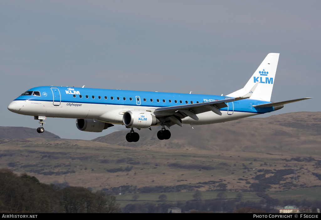 Aircraft Photo of PH-EZA | Embraer 190STD (ERJ-190-100STD) | KLM Cityhopper | AirHistory.net #71347