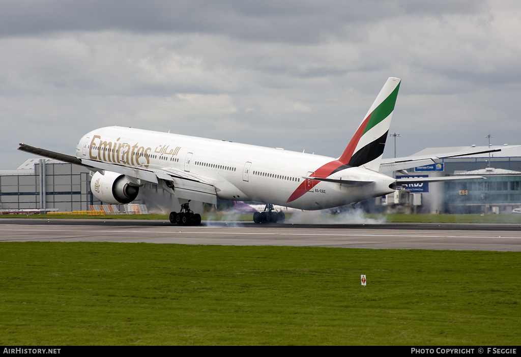 Aircraft Photo of A6-EBZ | Boeing 777-31H/ER | Emirates | AirHistory.net #71387