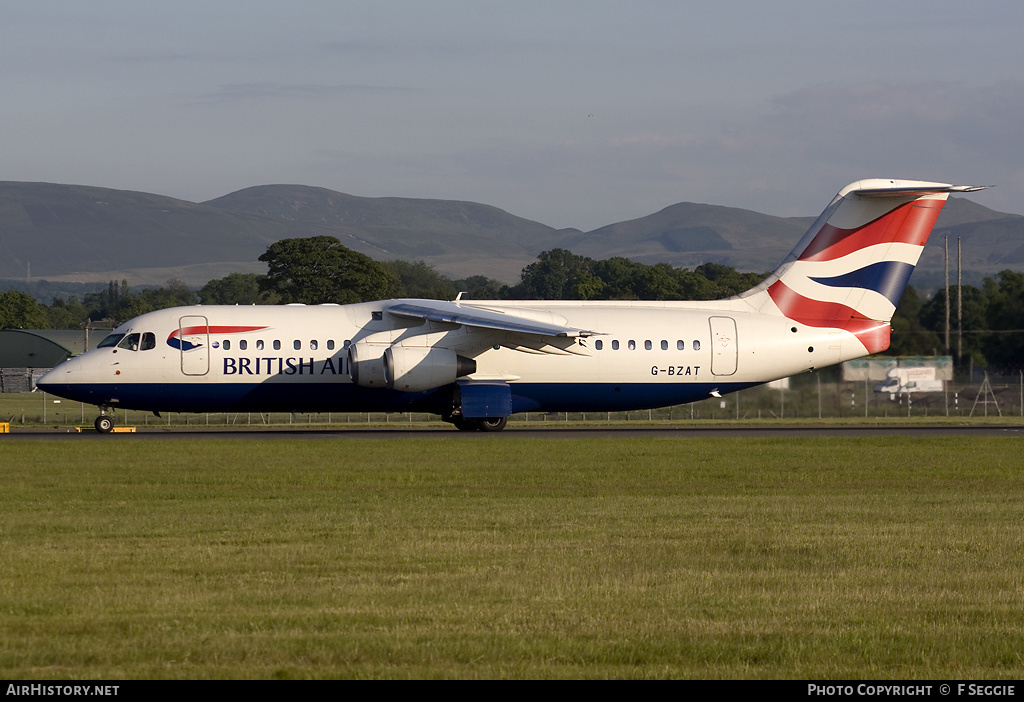 Aircraft Photo of G-BZAT | British Aerospace Avro 146-RJ100 | British Airways | AirHistory.net #71414