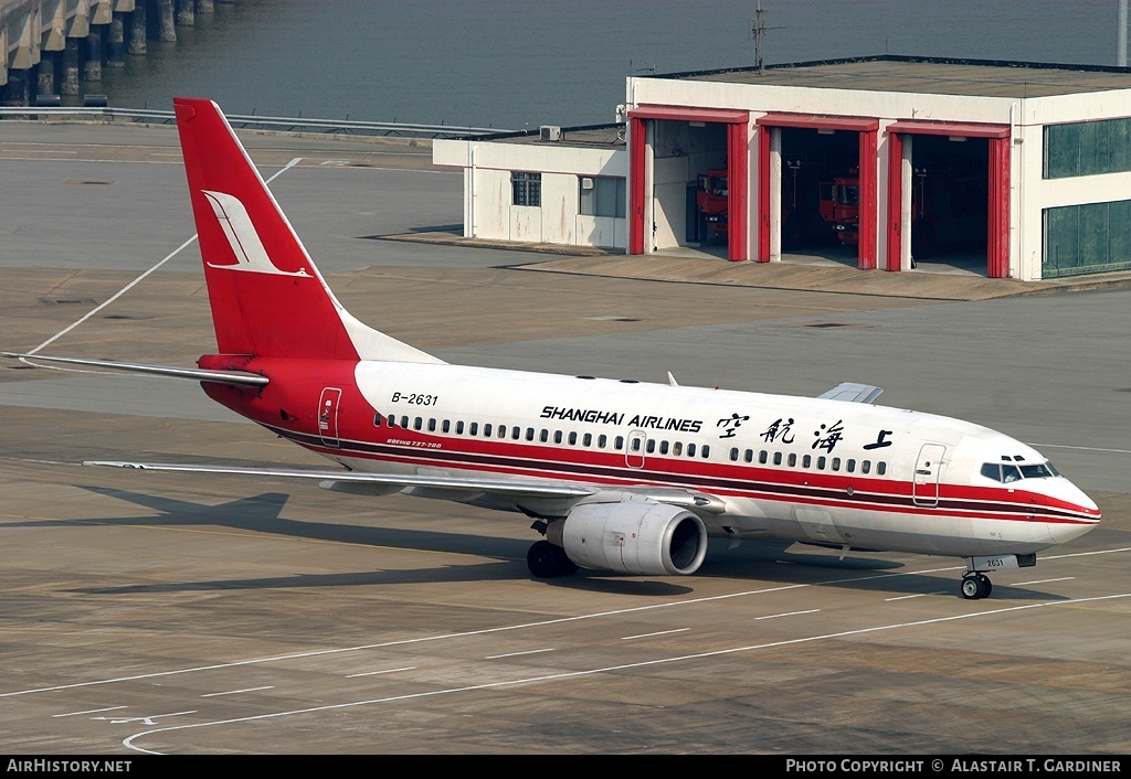 Aircraft Photo of B-2631 | Boeing 737-7Q8 | Shanghai Airlines | AirHistory.net #71519