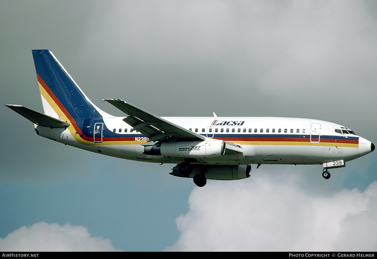 Aircraft Photo of N239TA | Boeing 737-25A/Adv | LACSA - Líneas Aéreas de Costa Rica | AirHistory.net #71552