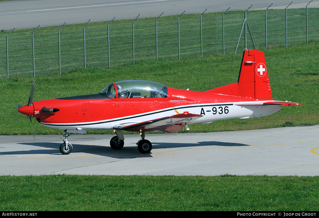 Aircraft Photo of A-936 | Pilatus NCPC-7 | Switzerland - Air Force | AirHistory.net #71592